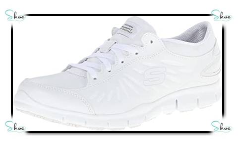 white leather nursing shoes