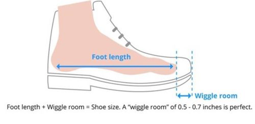 correct shoe or boot size