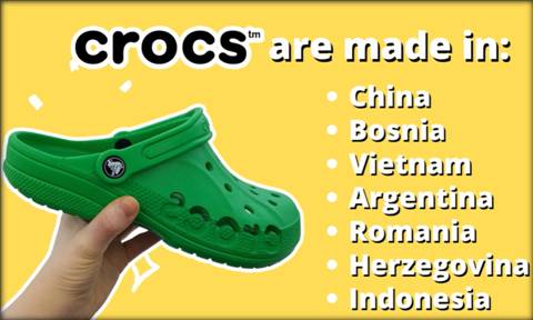 Where are crocs shoes made?